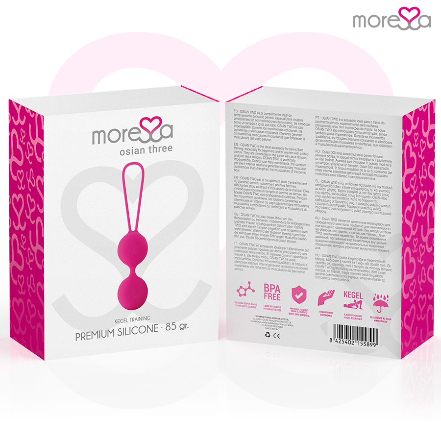 Bola Kegel Moressa Osian Três Premium Silicone Rosa