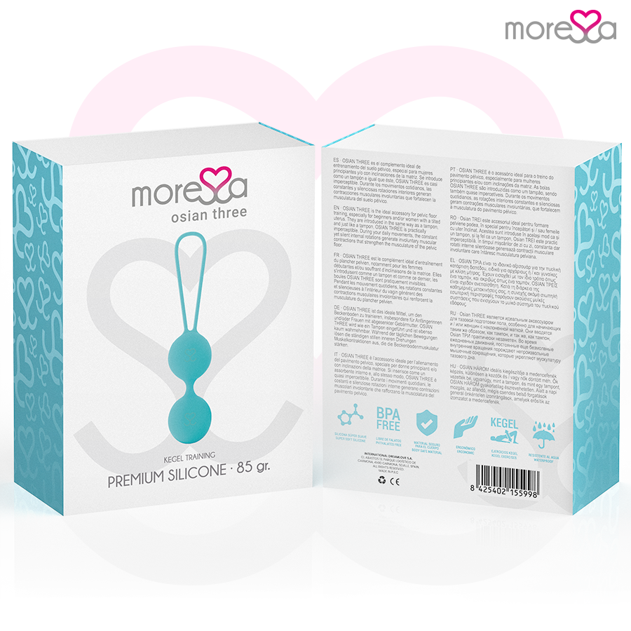 Bola Kegel Moressa Osian Três Premium Silicone Azul
