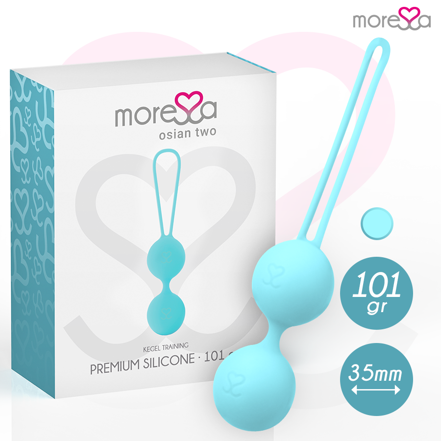 Bolas Vaginais Amoressa Osian Two Premium Silicone Turquoise