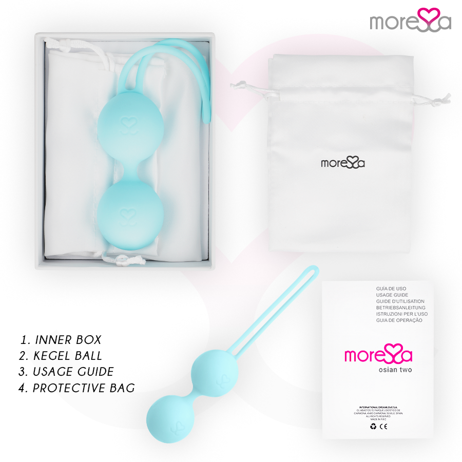 Bolas Vaginais Amoressa Osian Two Premium Silicone Turquoise