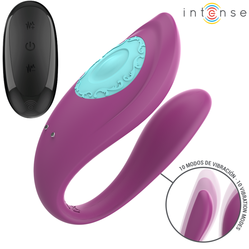 Intenso - Vibrador E Estimulador Annie Em Forma De U Controle Remoto Roxo