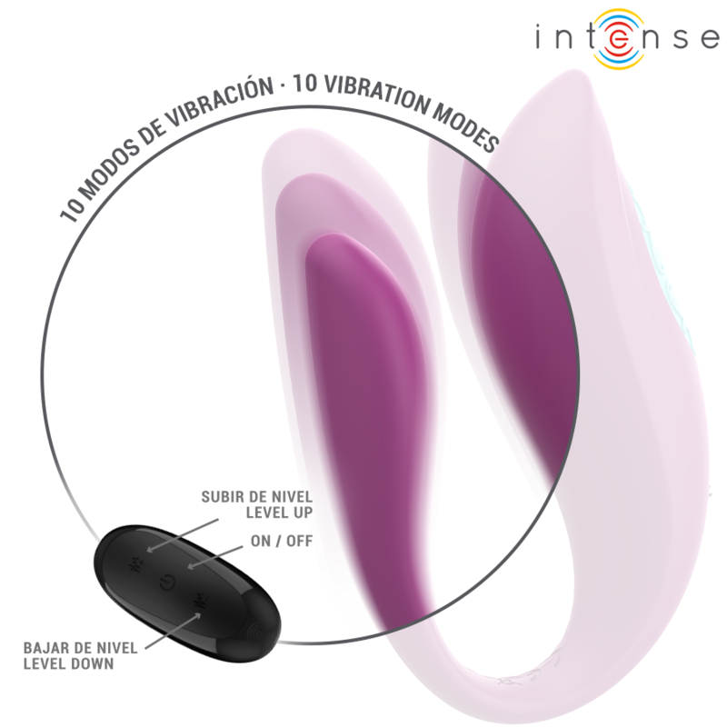 Intenso - Vibrador E Estimulador Annie Em Forma De U Controle Remoto Roxo
