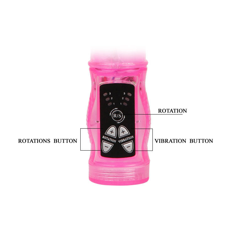Vibrador Com Rotação Baile Rabbit Happy Angel Rosa