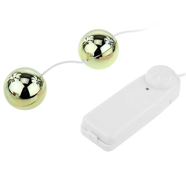 Bolas Kegel Com Vibração Em Dourado
