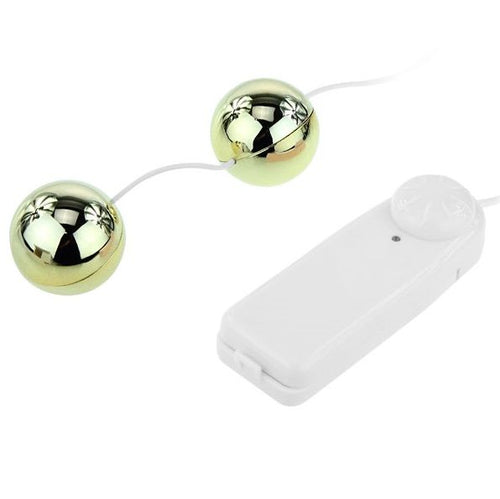 Bolas Kegel Com Vibração Em Dourado