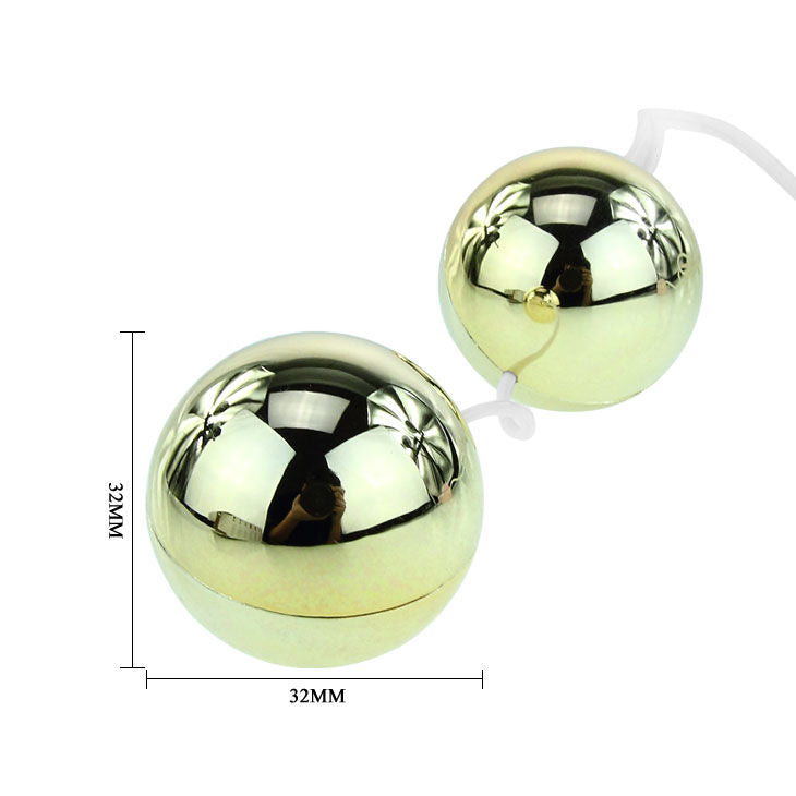 Bolas Kegel Com Vibração Em Dourado