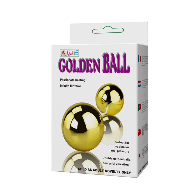 Bolas Kegel Com Vibração Em Dourado