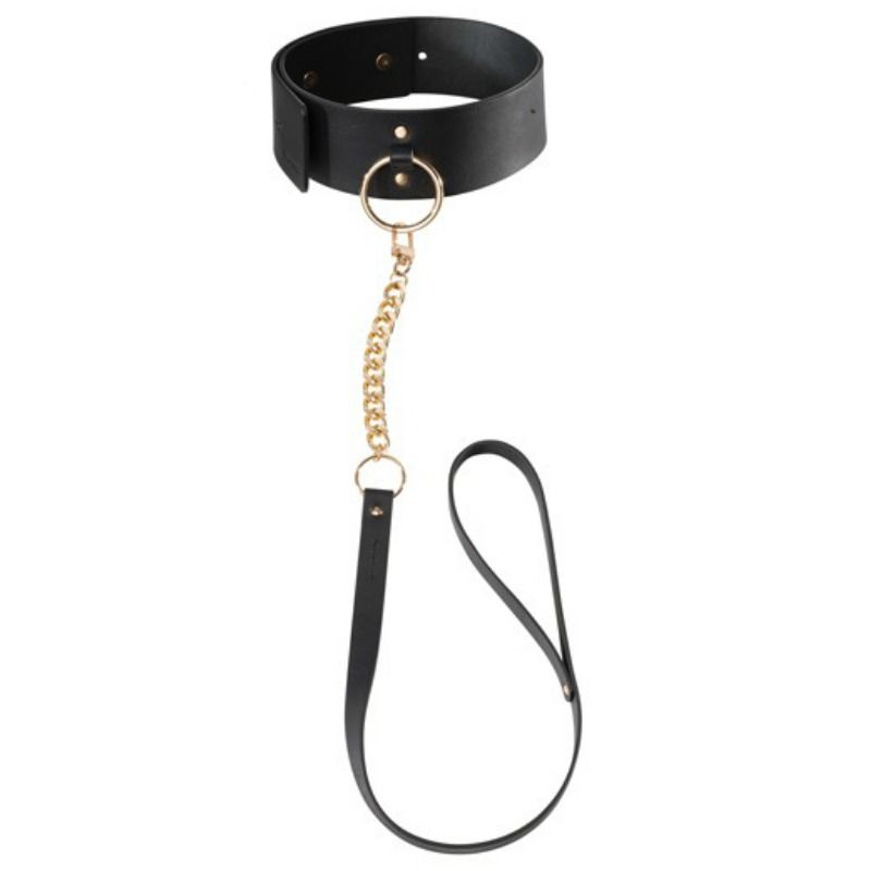 Coleira E Trela Preto Maze - Wide Choker