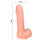 Vibrador Realistico Dong Com Rotação 20 Cm