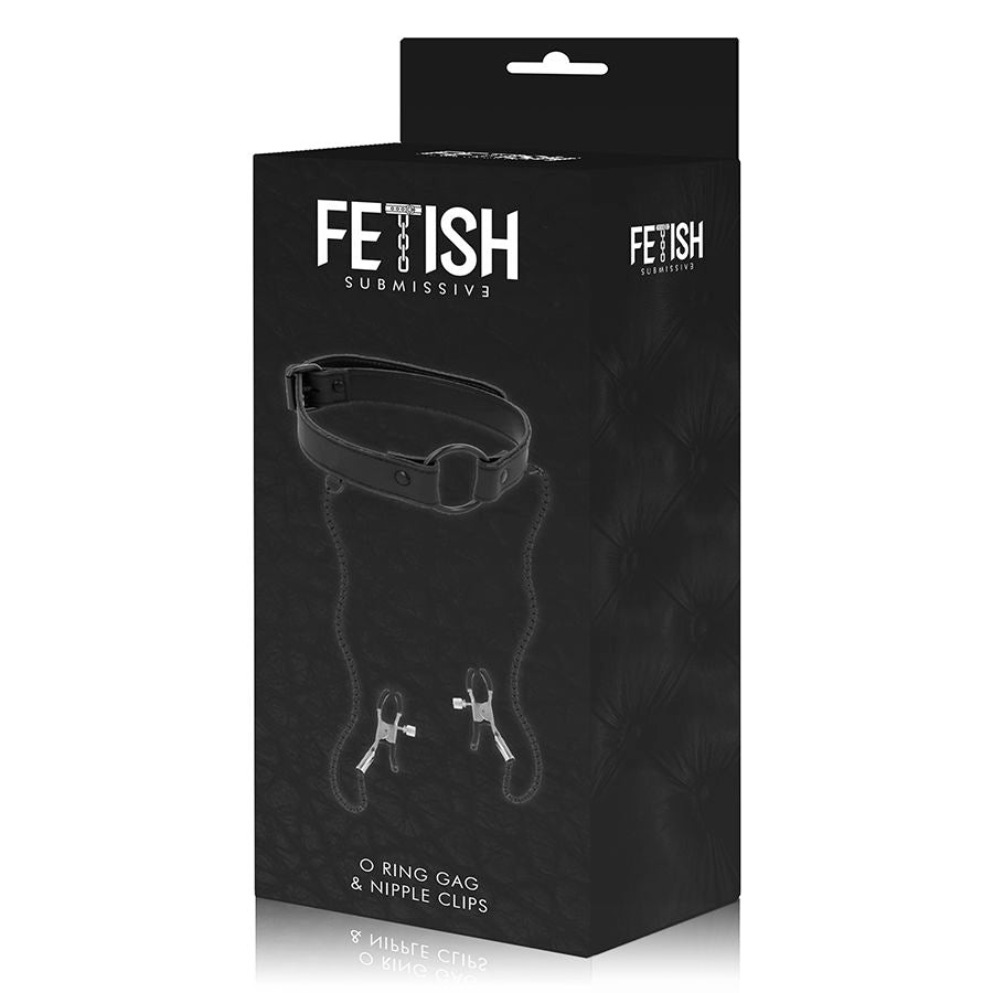 Gag Em Argola Com Grapos Para Mamilos Fetish Submissive