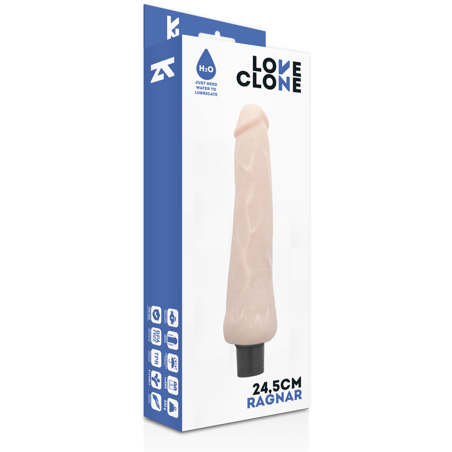 Vibrador Loveclone Ragnar Com Auto-Lubrificação Dong 24,5 Cm
