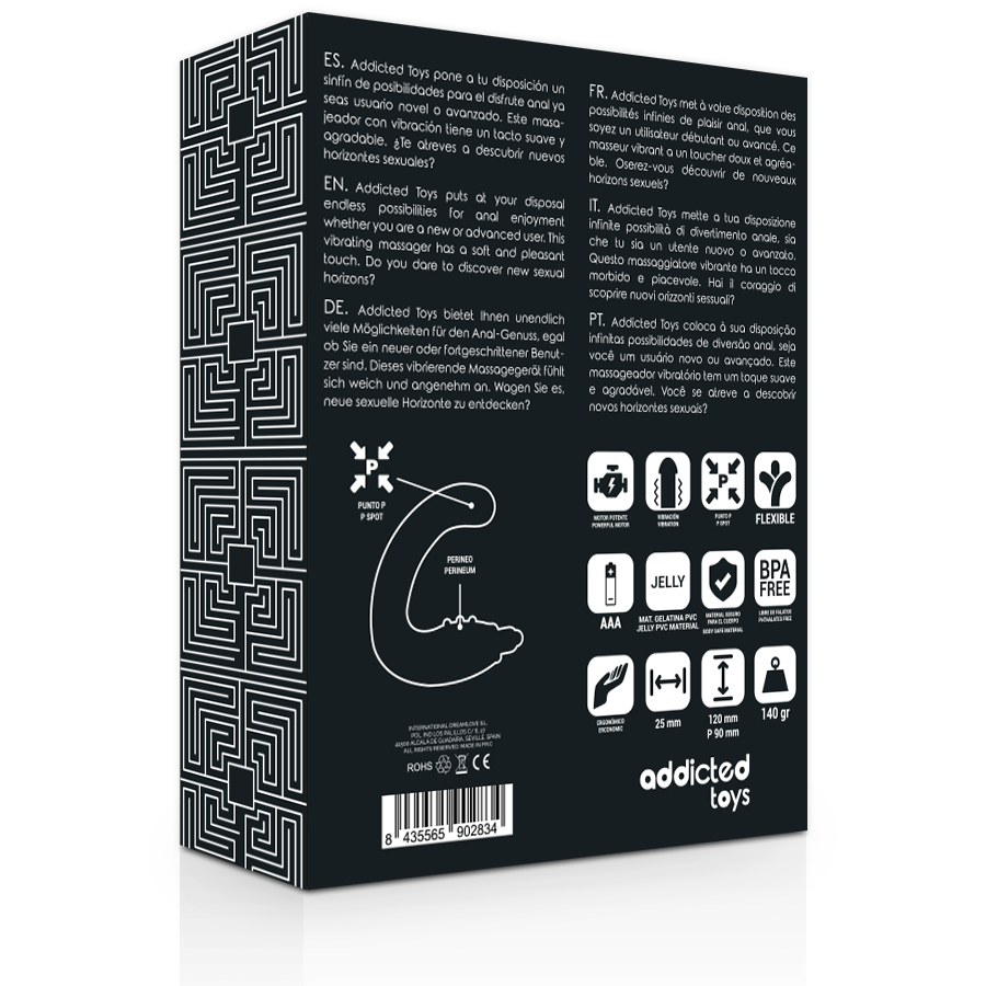 Massajador Anal Addicted Toys Preto