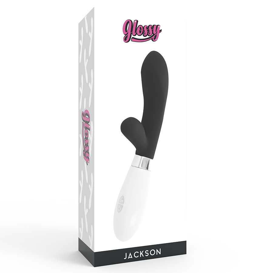 Vibrador Glossy Jackson Rabbit Black