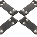 Kit Bondagem Algemas Em Cruz Darkness Hogtie Set Black