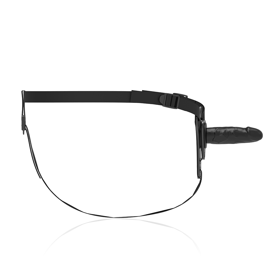 Arnês Fetish Submissive - Silicone Preto Realista 15 Cm