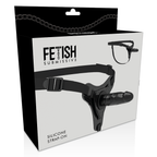 Arnês Fetish Submissive - Silicone Preto Realista 15 Cm