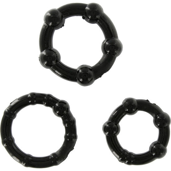Kit Anéis Penianos Preto Stay Hard Sevencreations