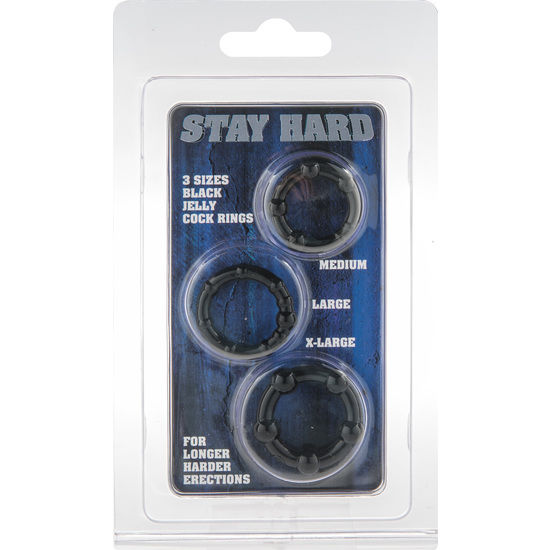 Kit Anéis Penianos Preto Stay Hard Sevencreations