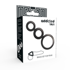 Anel Peniano Addicted Toys Rings Set For Penis - Smoked