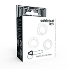 Kit 3 Aneis Penianos Addicted Toys C-Ring Set Claro