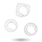 Kit 3 Aneis Penianos Addicted Toys C-Ring Set Claro
