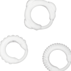 Kit 3 Aneis Penianos Addicted Toys C-Ring Set Claro