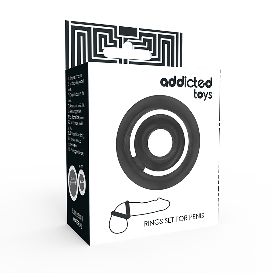 Anel Peniano Addicted Toys Potenz- C-Ring Penis Black