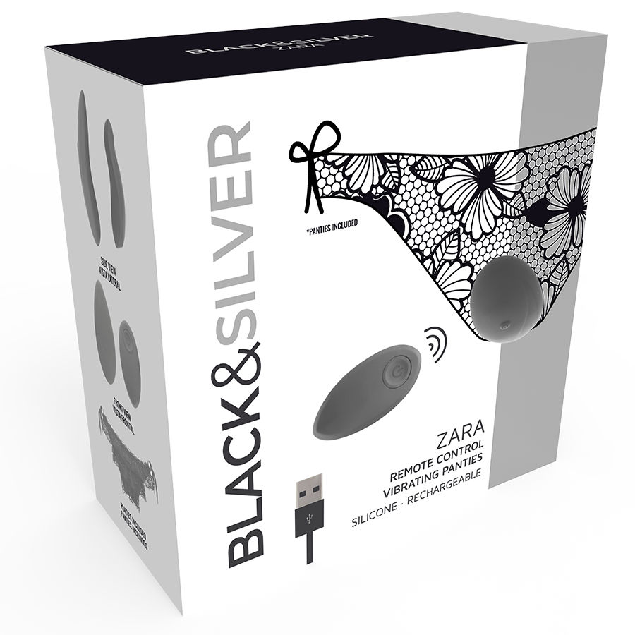 Ovo Vibratório Em Preto E Prata Zara Controle Remoto Com Cueca