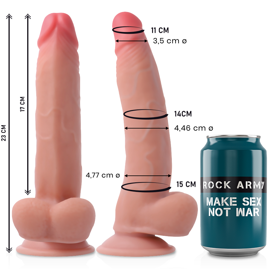 Dildo Leopardo Dupla Densidade Rockarmy 23Cm