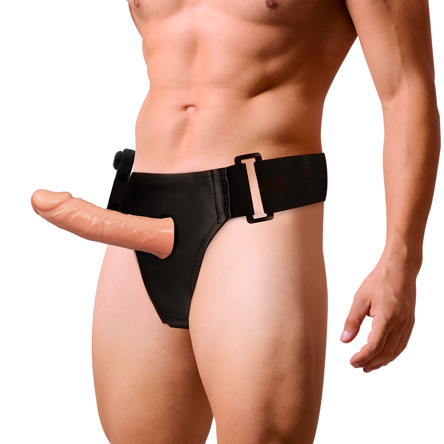 Strap On Com Vibração Harness Attraction Benny 15 X 4.5 Cm