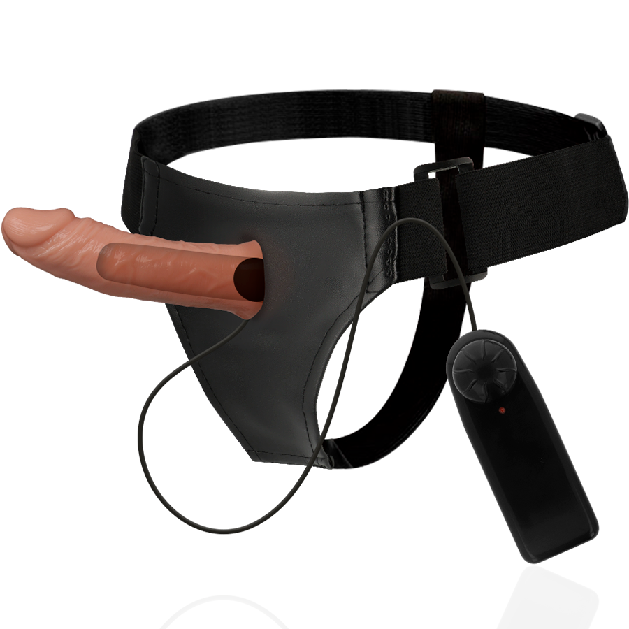 Strap On Com Vibração Harness Attraction Benny 15 X 4.5 Cm