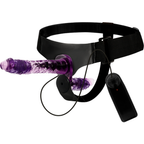 Strap On Attraction Rodney Double Purple Vibrator 18 X 3.5Cm