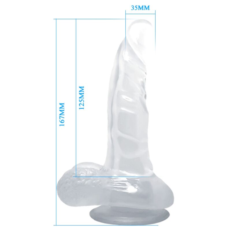 Dildo Com Testículos E Ventosa Realístico16,7 Cm