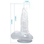 Dildo Com Testículos E Ventosa Realístico16,7 Cm