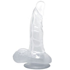 Dildo Com Testículos E Ventosa Realístico16,7 Cm