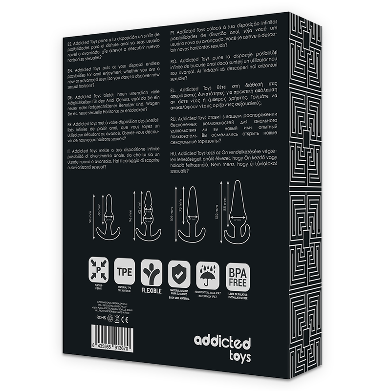 Kit Plug Anal 4 Peças Addicted Toys