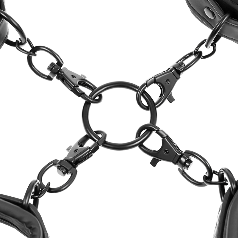 Fetish Submissive Hogtie And Cuff Set - Algemas Com Pegador Cruzado