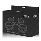 Fetish Submissive Hogtie And Cuff Set - Algemas Com Pegador Cruzado