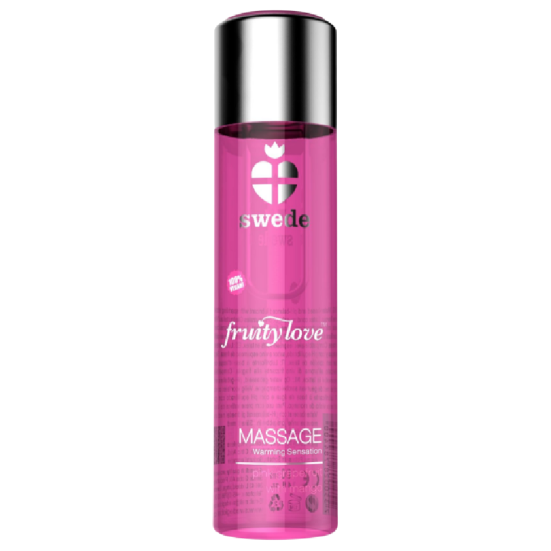 Óleo De Massagem De Aquecimento Swede Toranja Rosa Com Manga 120 Ml