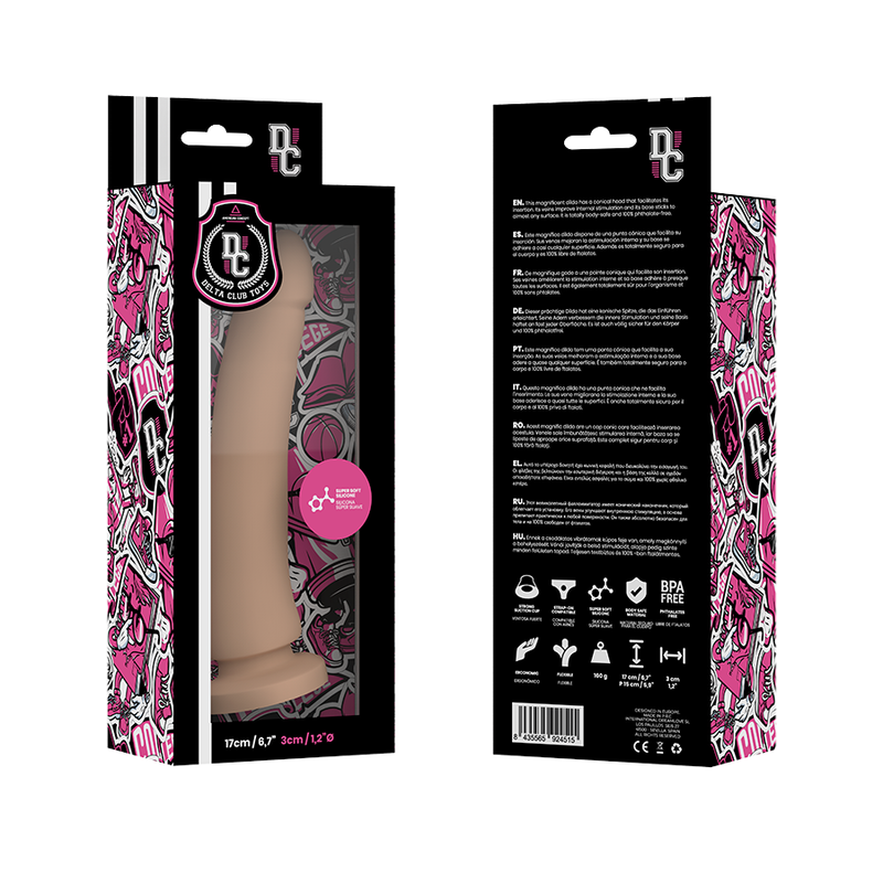 Dildo Delta Club Toys Dong Carne Silicone 17 X 3 Cm