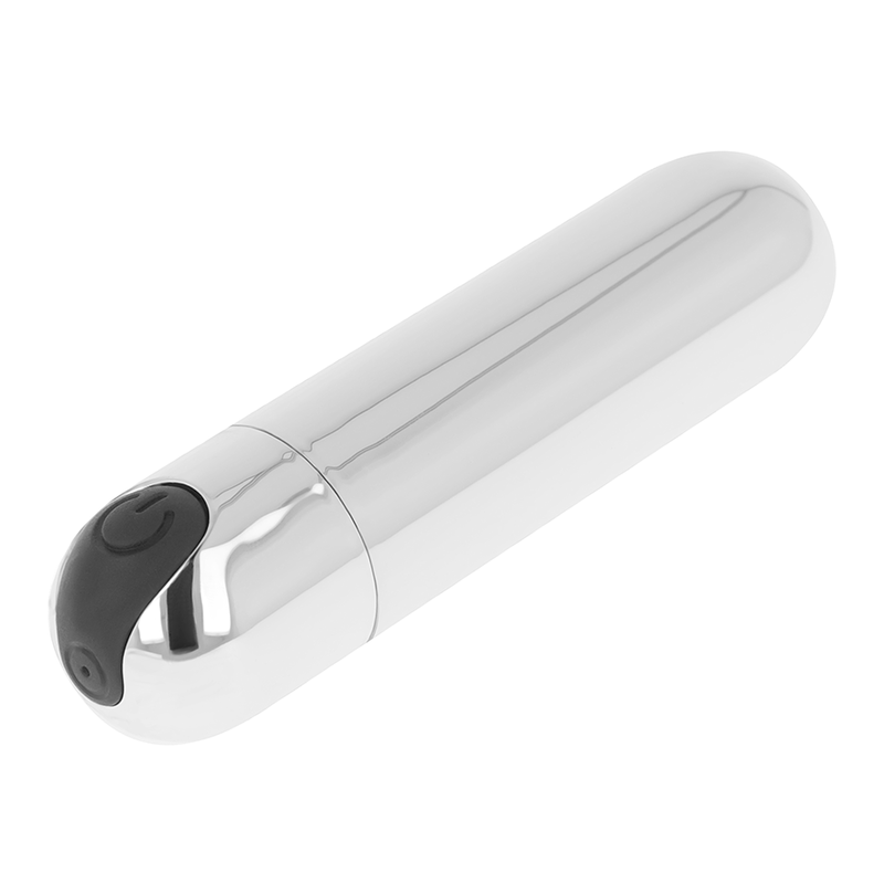 Bala Vibratório Recarregavél Ohmama Prata 8 Cm