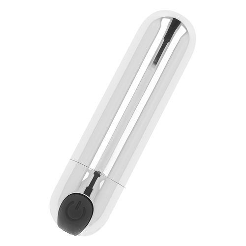 Bala Vibratório Recarregavél Ohmama Prata 8 Cm