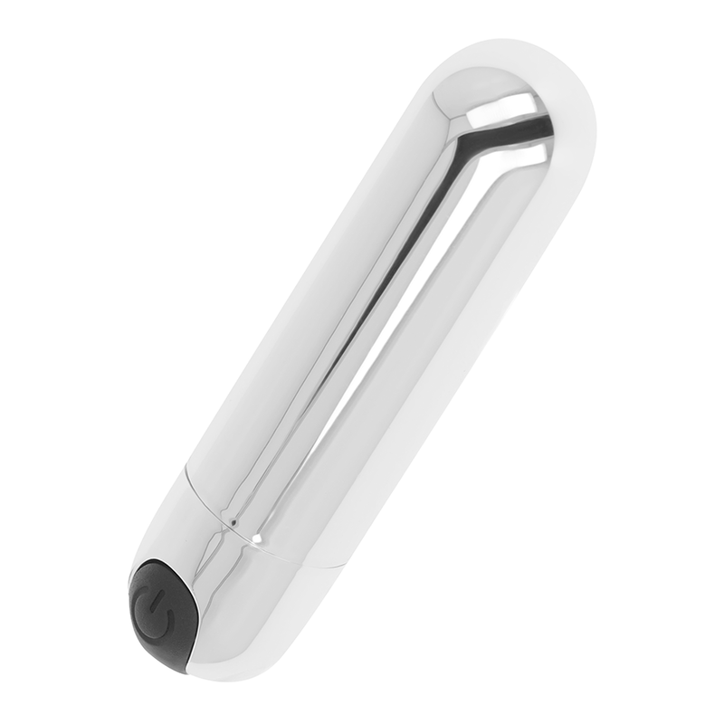 Bala Vibratório Recarregavél Ohmama Prata 8 Cm