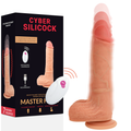 Vibrador Realistico De Silicone Com Controlo Com Efeito De Vai E Vem Master Huck