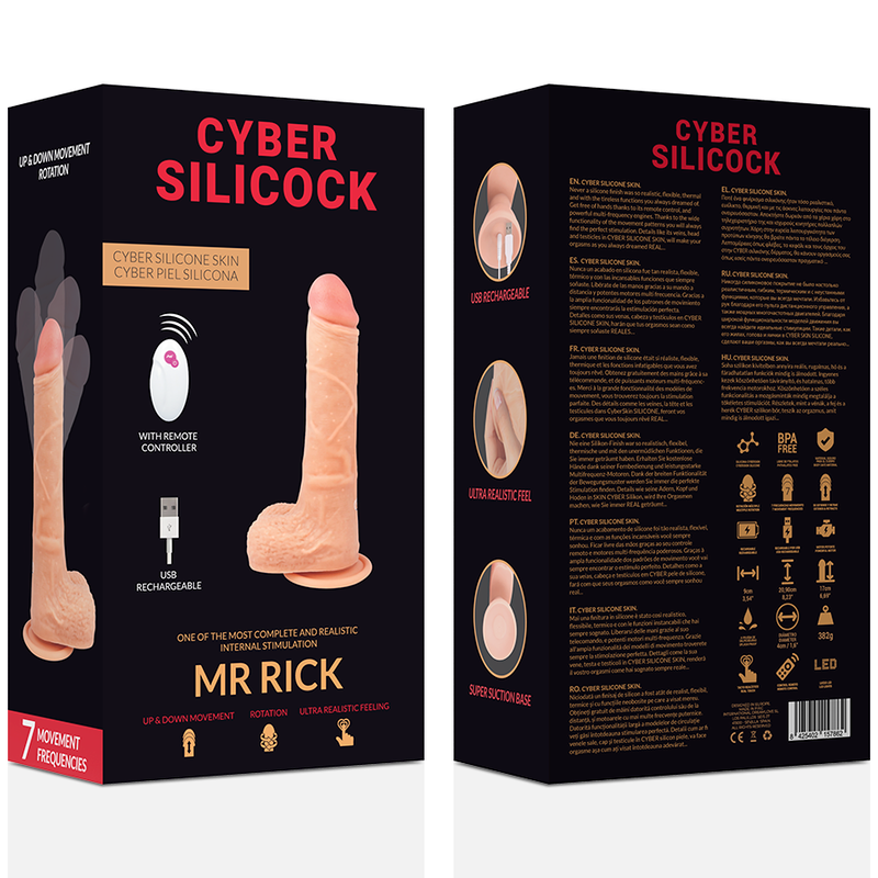 Vibrador Cyber Silicock Remote Control Realistic Mr Rick