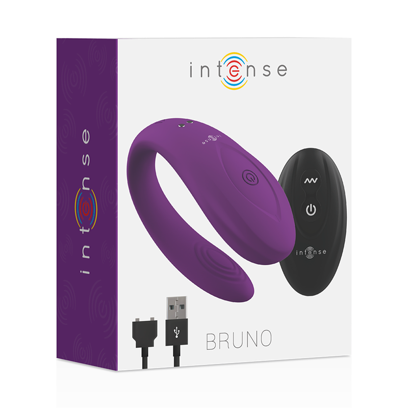 Vibrador De Casal Intense Bruno Partner Double Pleasure Roxo