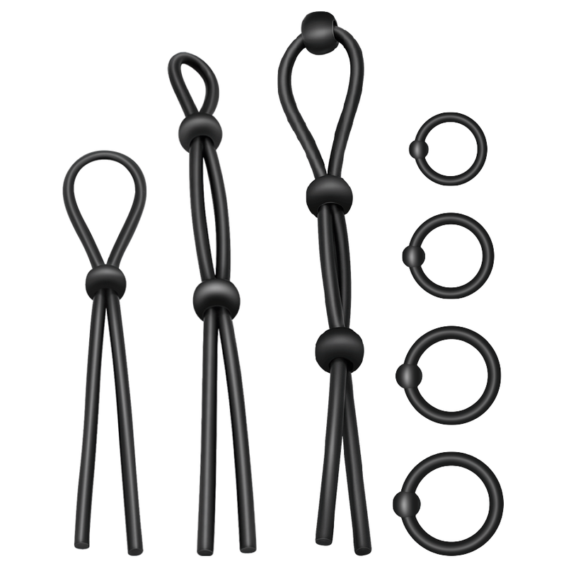 Kit De Anéis Addicted Toys Flexible Silicone Cock Ring Set 7 Pieces